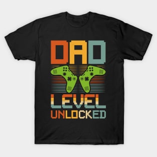 Dad Level Unlocked Gamer Dad T-Shirt